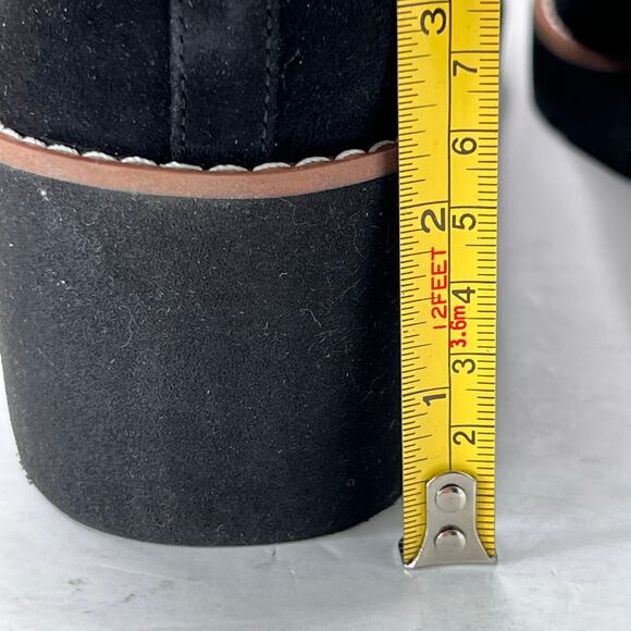 Vionic Willa Wedge Loafers Suede Slip On Black Women's 8.5 NWD Water Repellent - Picture 8 of 12